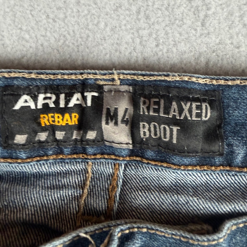Ariat Rebar M4 Relaxed Boot Jeans Bodie DuraStretch Denim 38x32 Workwear Western